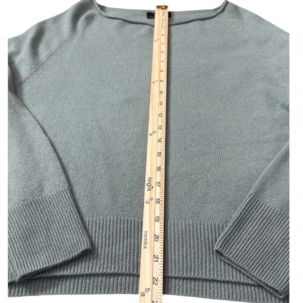 Quince Mongolian Cashmere Boatneck Sweater Sea Spray Green Small NWOT - Picture 3 of 10